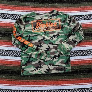 Dickies Long Sleeve T Shirt Camo Small